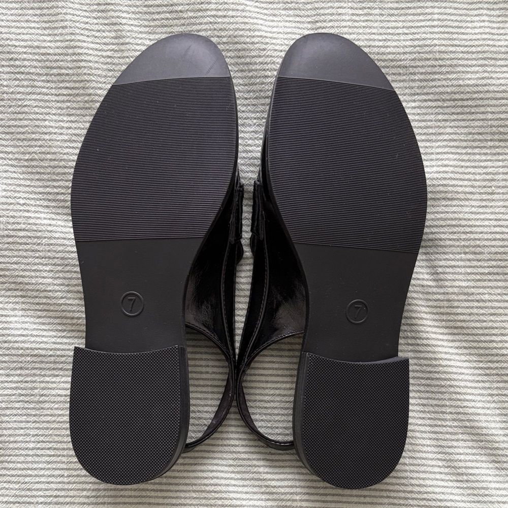 Universal Thread Black Patent Slingback Loafers Like New Size 7 - Picture 3 of 4